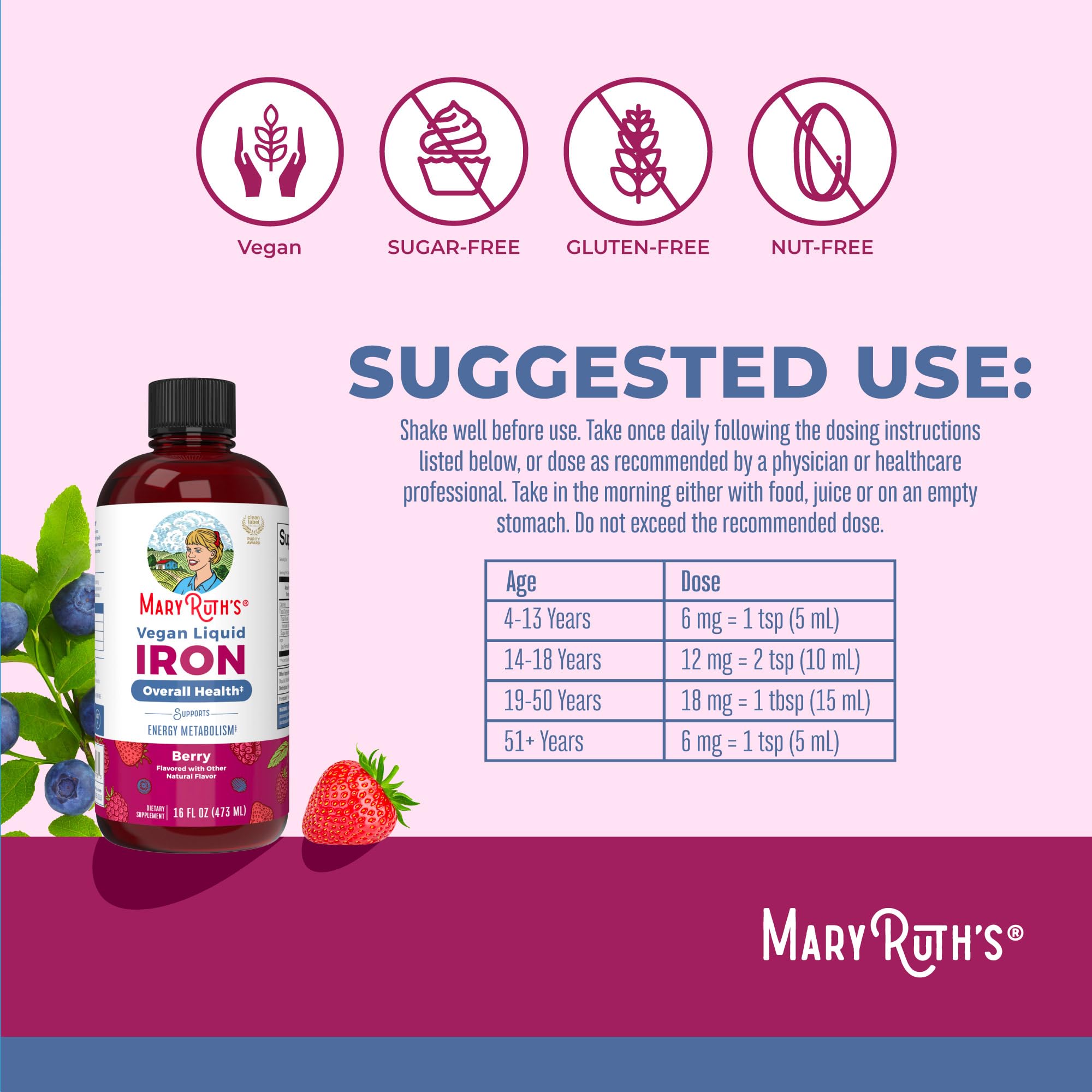 Label close-up showing clean, vegan, non-GMO formula