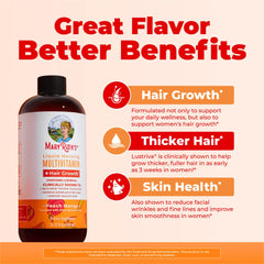 MARYRUTH'S hair growth liquid with measuring spoon – simple 2-tablespoon daily dose.