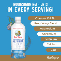 MaryRuth's Nighttime Multimineral label highlighting vegan and gluten-free benefits