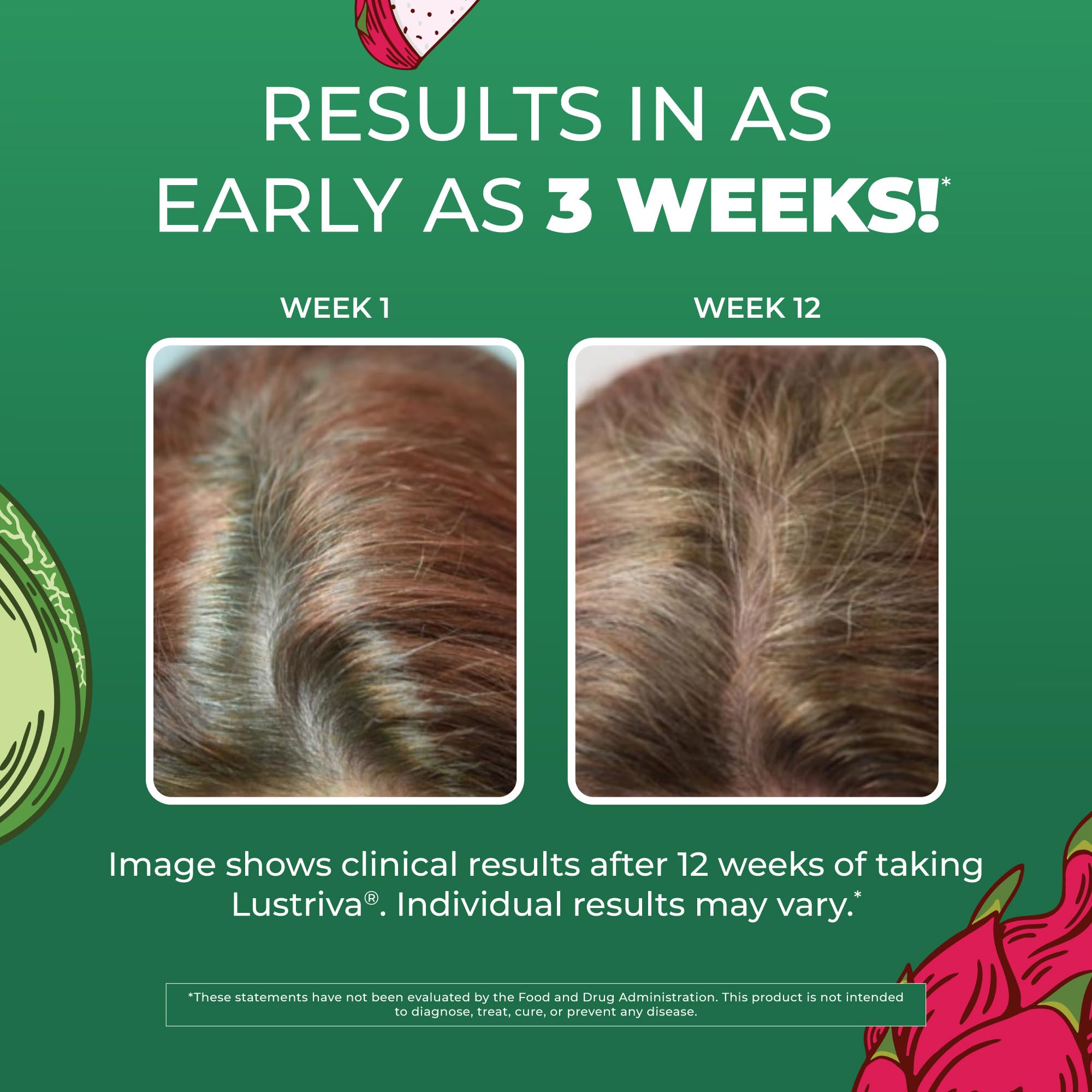 Lustriva ingredient label close-up highlights biotin and essential vitamins.