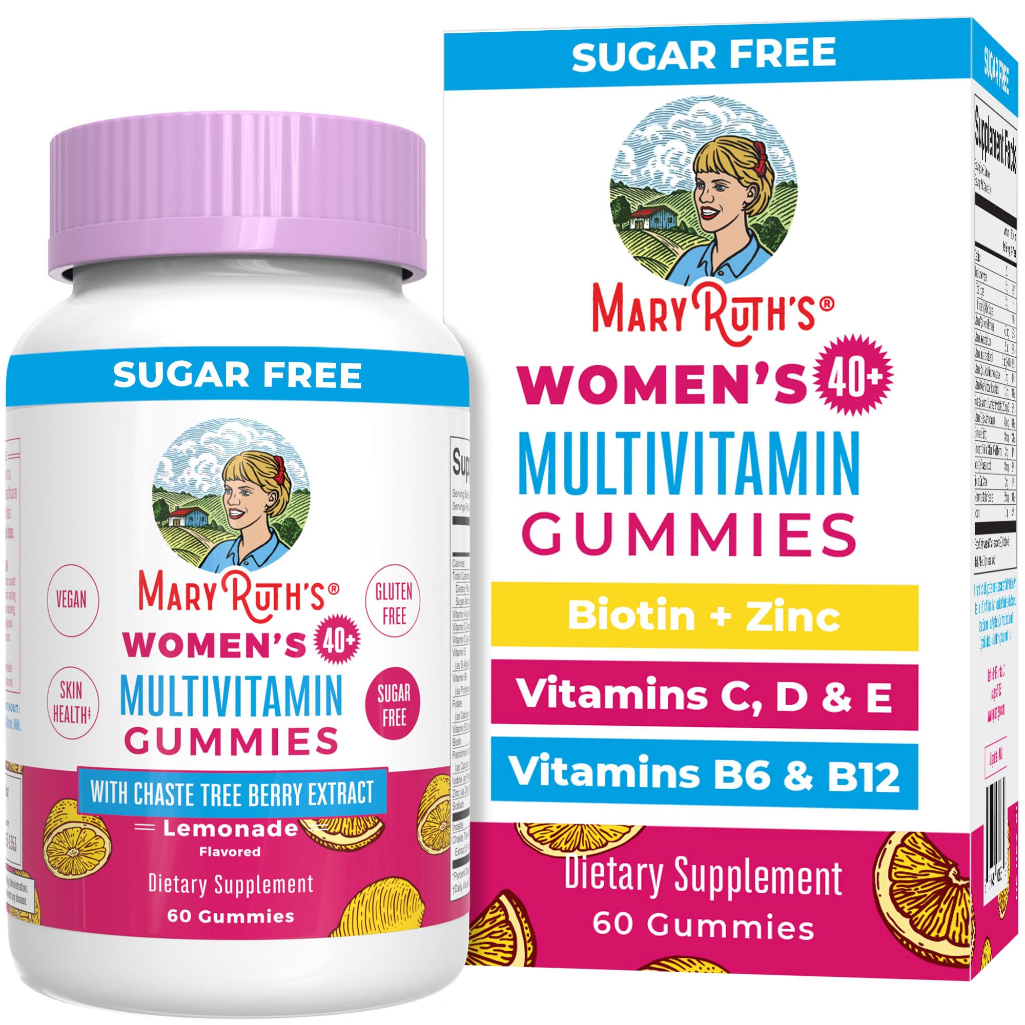 MaryRuth's 40+ multivitamin bottle for daily wellness support.