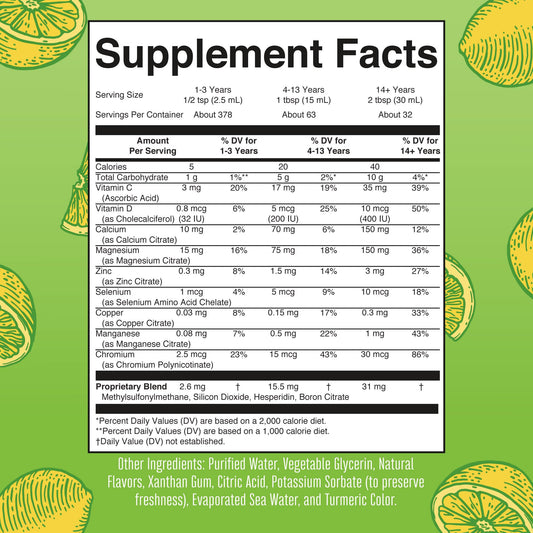 MaryRuth's Nighttime Multimineral bottle back shows minerals and vitamins details.