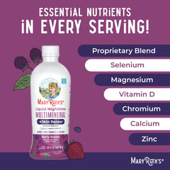 MaryRuth's Nighttime Multimineral packaging shows vegan and non-GMO certifications.