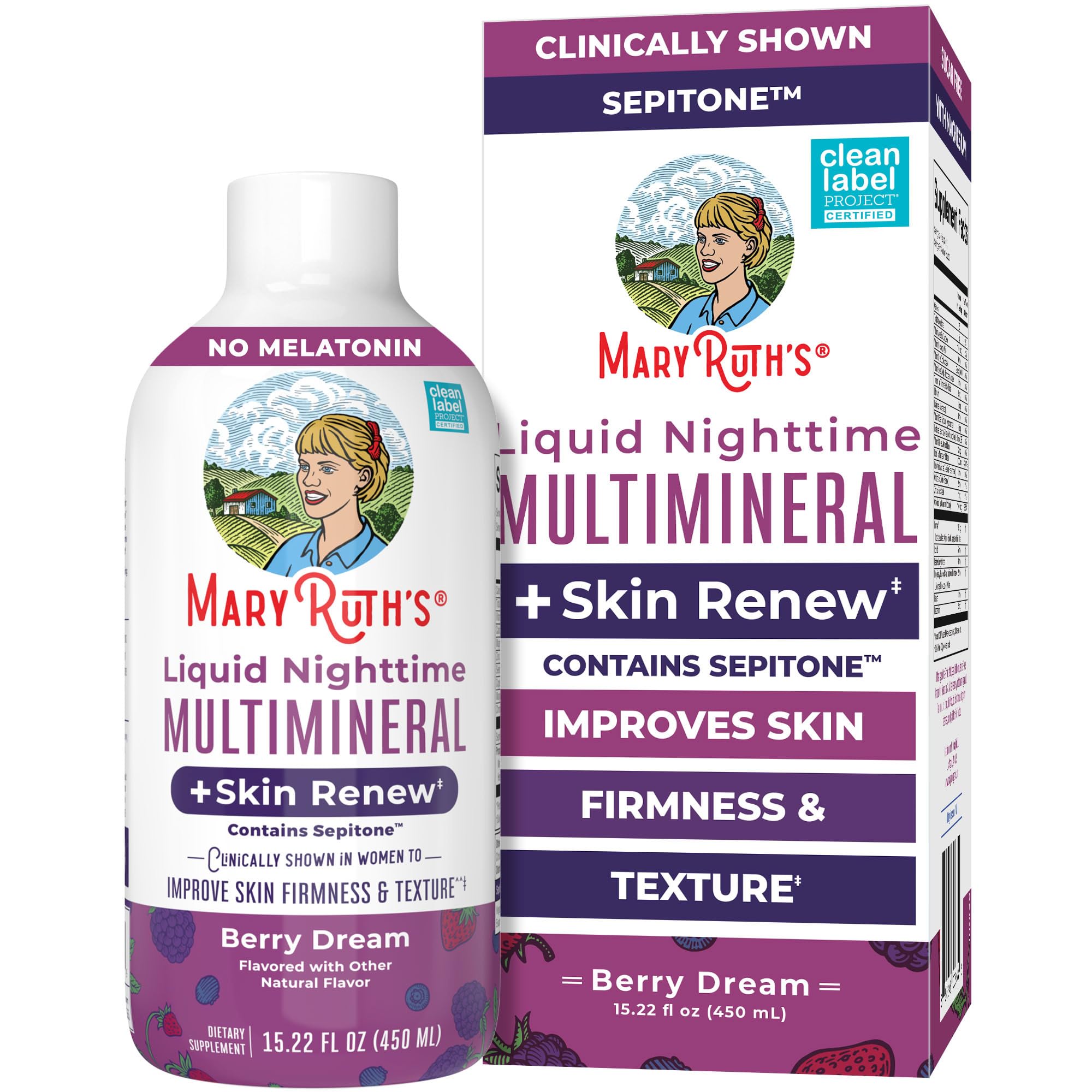 MaryRuth's night-time multimineral bottle for easy nightly skin renewal