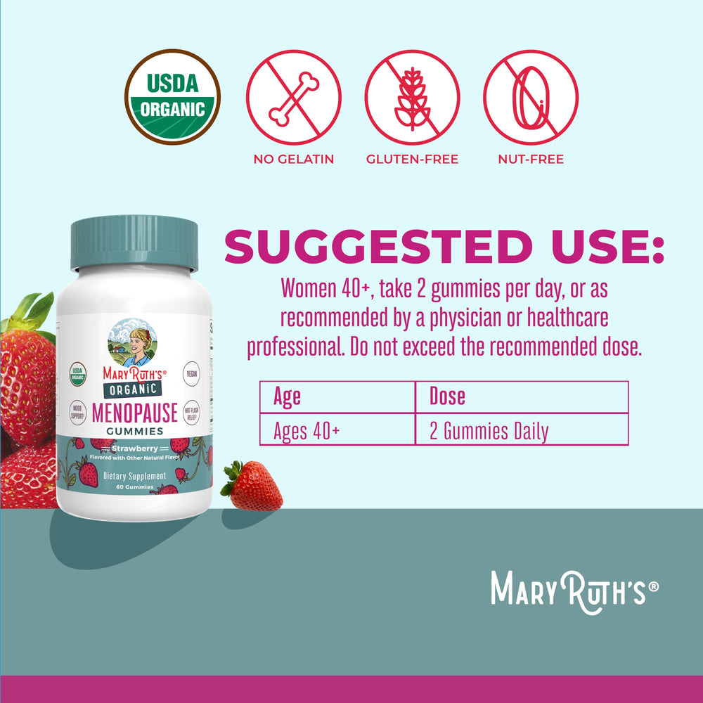 Dispensing a gummy from the MaryRuth's jar highlights easy, chewable daily dosing.