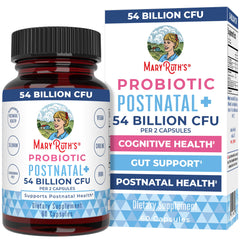 MaryRuth's Postnatal Probiotics bottle front shows 54B CFU for new mothers