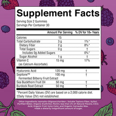 MaryRuth's Skin Restore + Renew label close-up showing vegan and gluten-free claims.