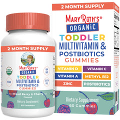 MaryRuth's Toddler Multivitamin Gummies bottle for daily vitamin support in kids.
