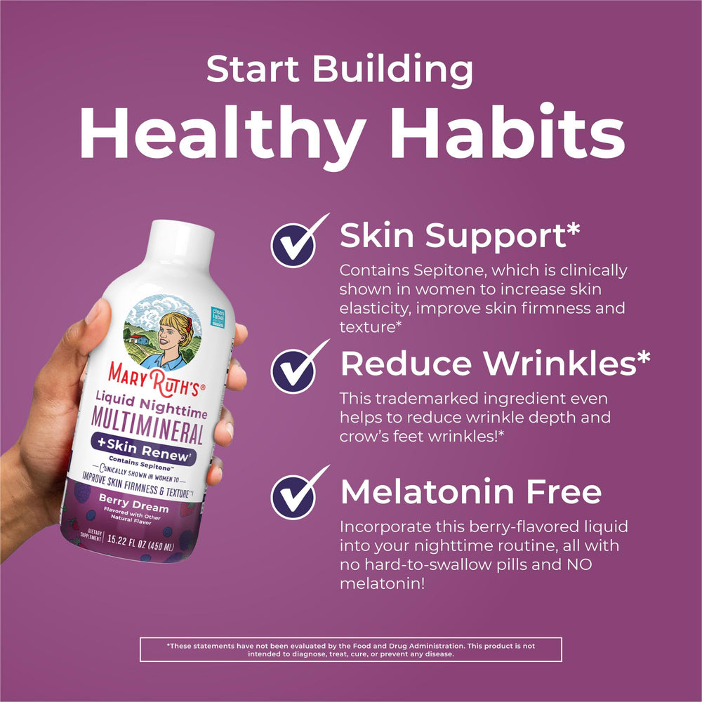 MaryRuth's vitamin D3 bottle label emphasizing bone health and mineral absorption
