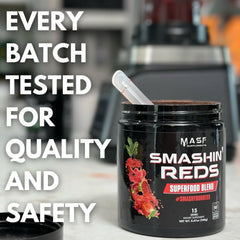 MASF Smashin' Reds NSF Sport certified badge—quality you can trust for athletes.