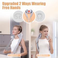 MASGRE cordless shoulder massager with heat enables flexible, hands-free relaxation