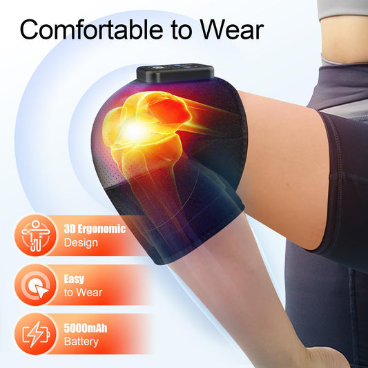MASGRE knee massager shows three vibration modes for customizable comfort
