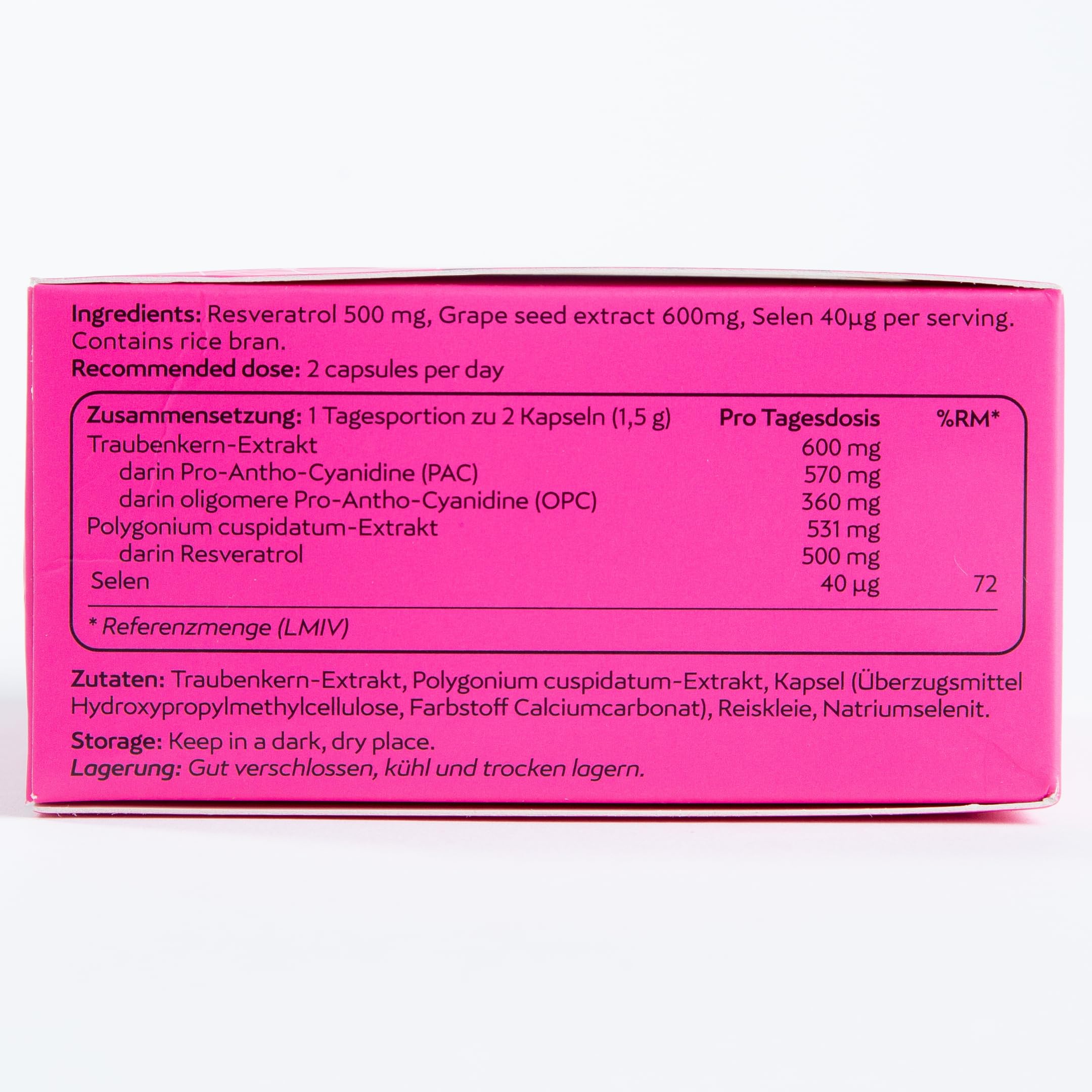 MASI Resveratrol packaging scene demonstrates simple, portable daily dosing.