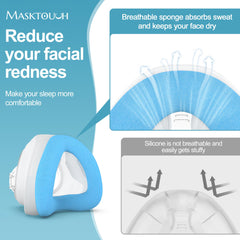 Masktouch AirTouch N20 blue cushion supports adaptive seal and quick rebound.
