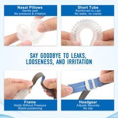 Masktouch reinforced tube detail highlighting durability and reliable airflow.