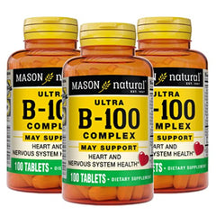Mason Natural Ultra B100 Complex bottle for daily immune support and energy metabolism.