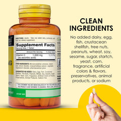 Mason Natural Vitamin C ingredient list image communicates clean ingredients and allergen-free profile