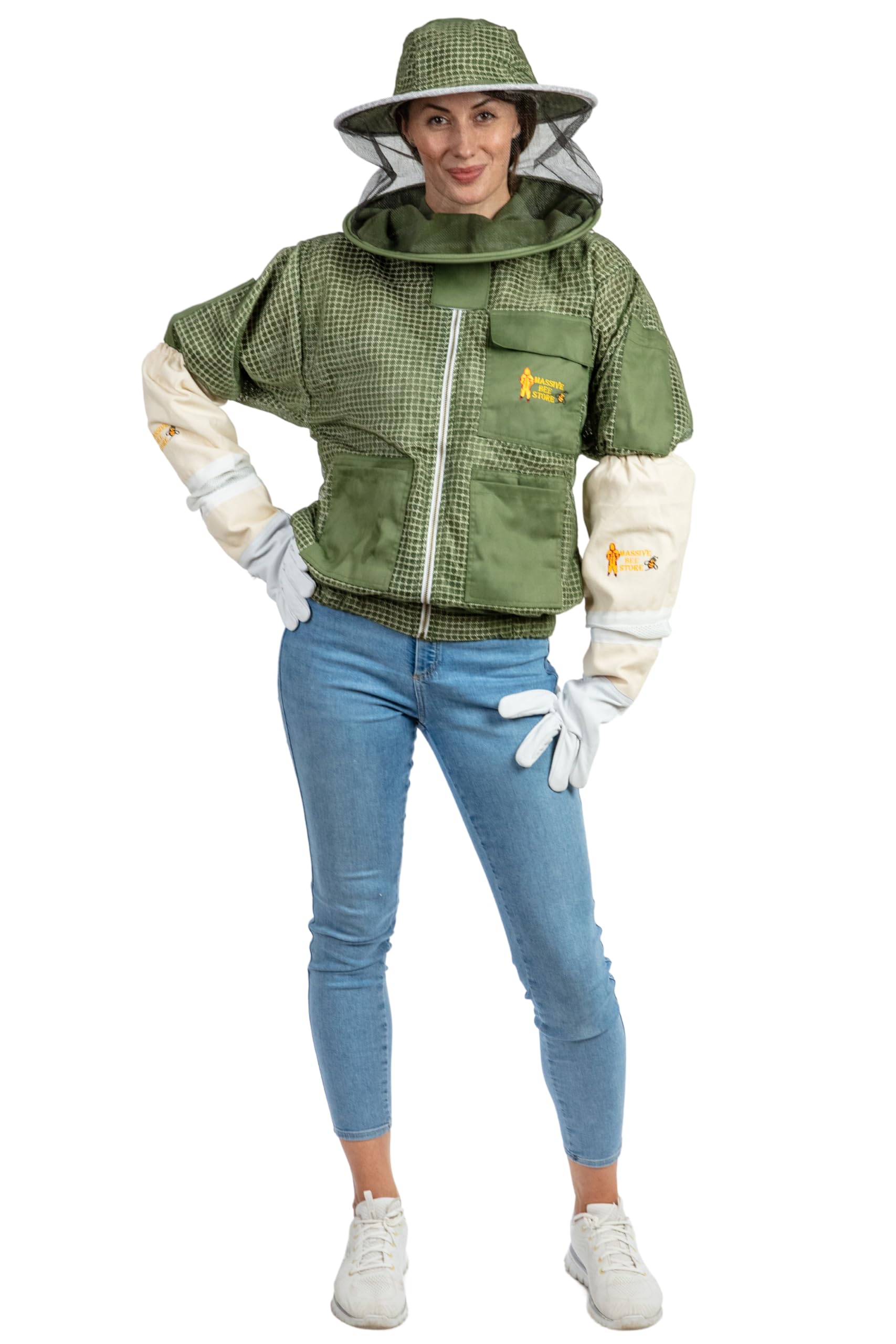 Massive Bee Store double-stitched pockets securely hold tools and accessories.