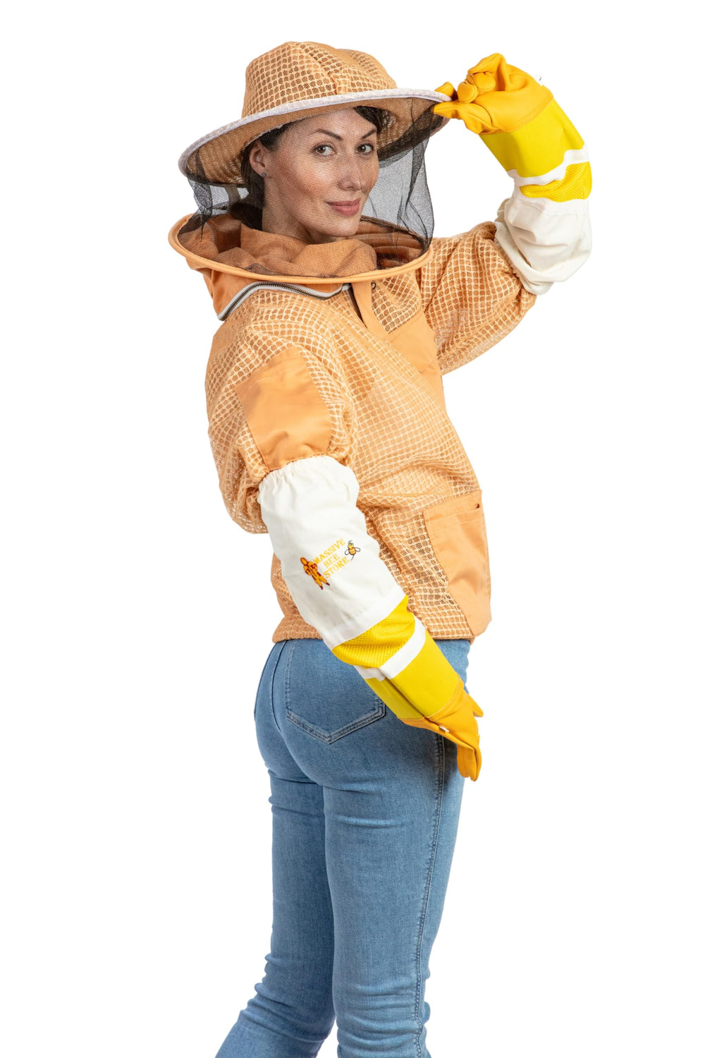 Massive Bee Store jacket featuring heavy-duty brass zippers for durability