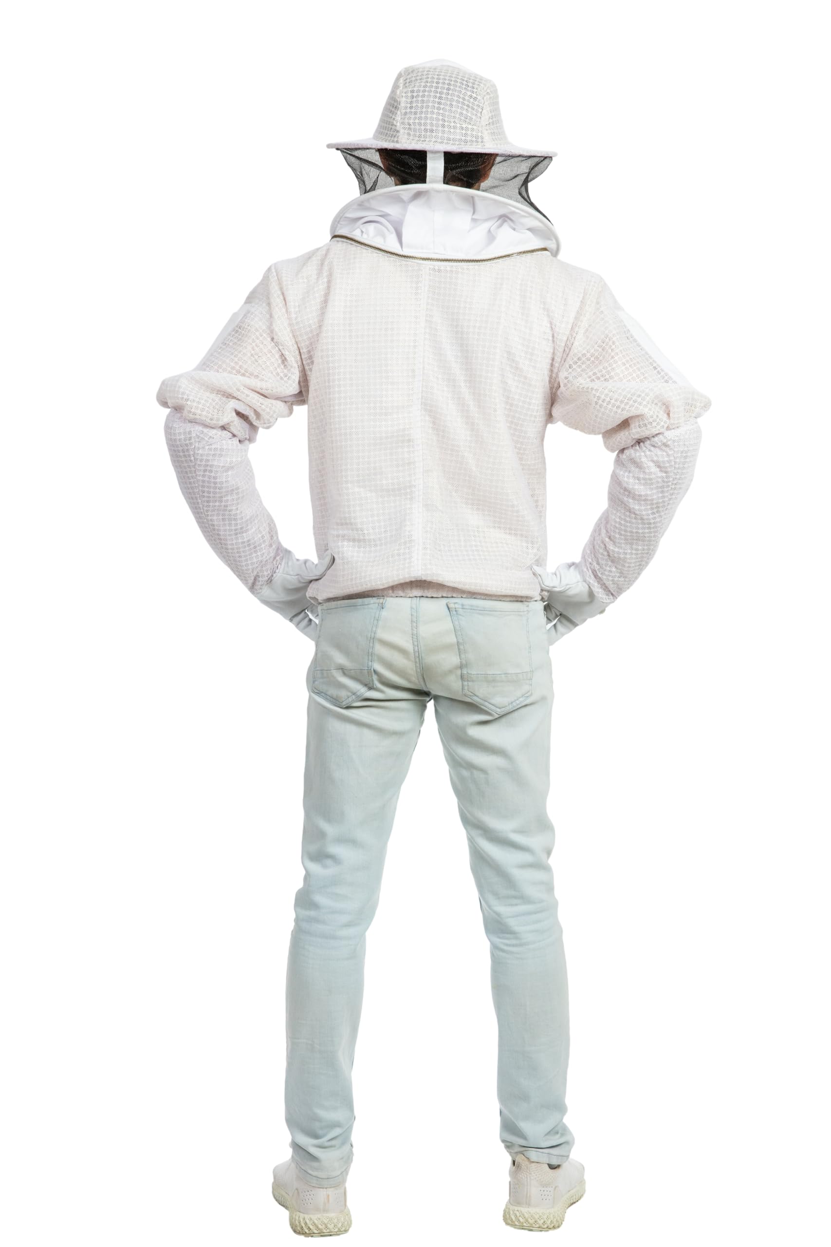 Massive Bee Store unisex jacket with elasticated forearms and ankles for secure bee seals