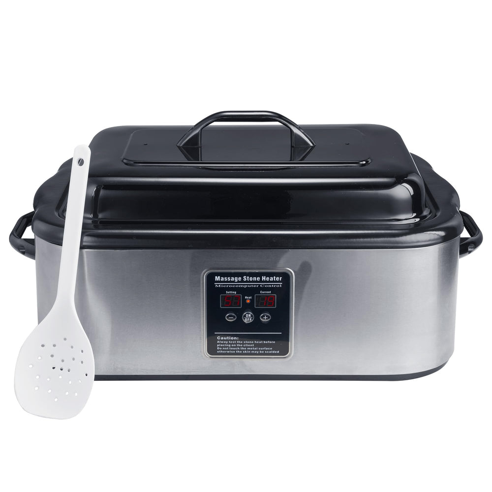 Master Massage Equipment 18 Quart Warmer LED display demonstrates quick heat targeting