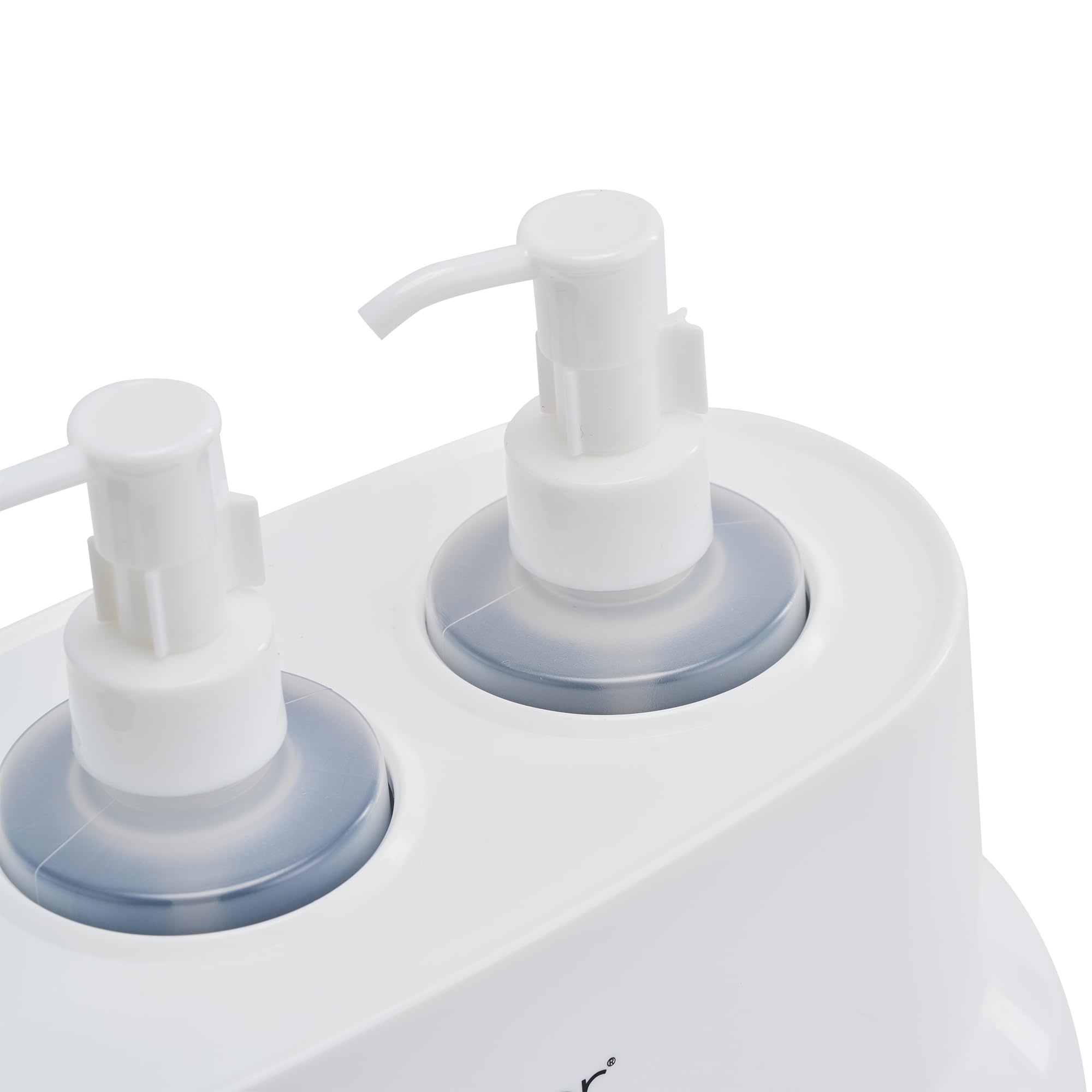 Individually removable bottles enable easy refills.