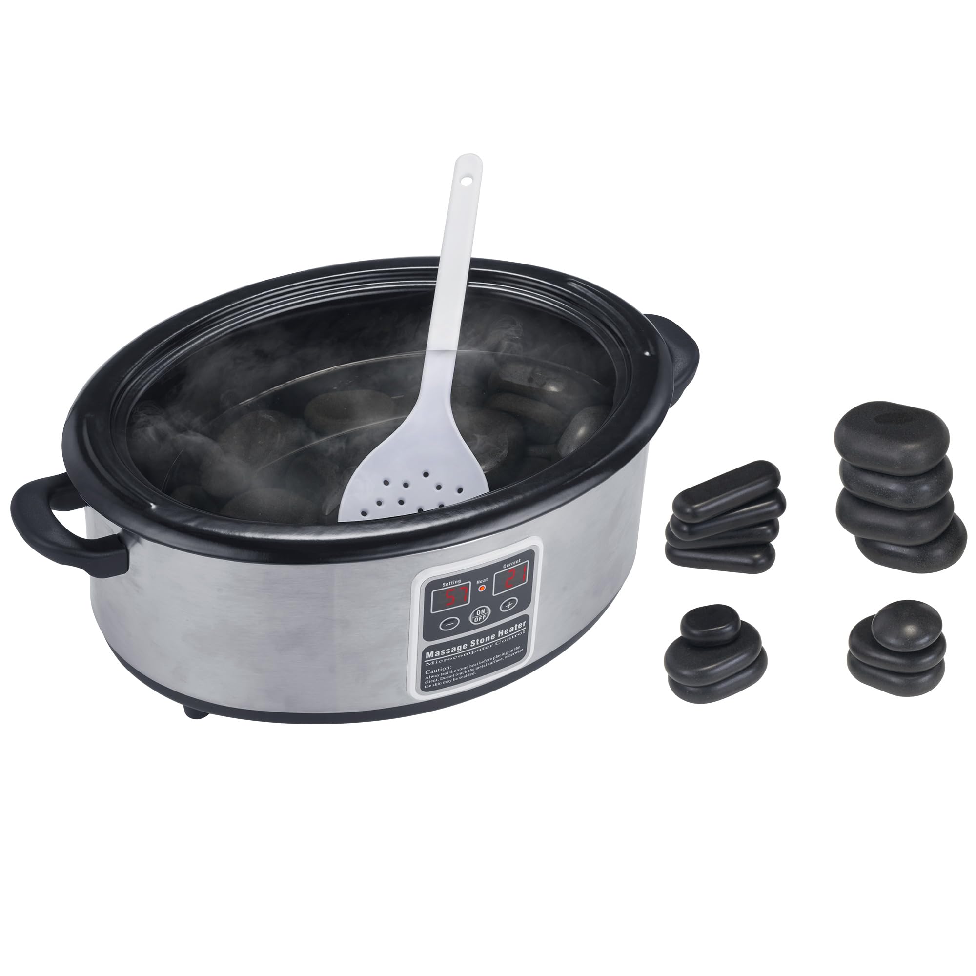 Removable water reservoir on Master Massage warmer for easy cleaning.