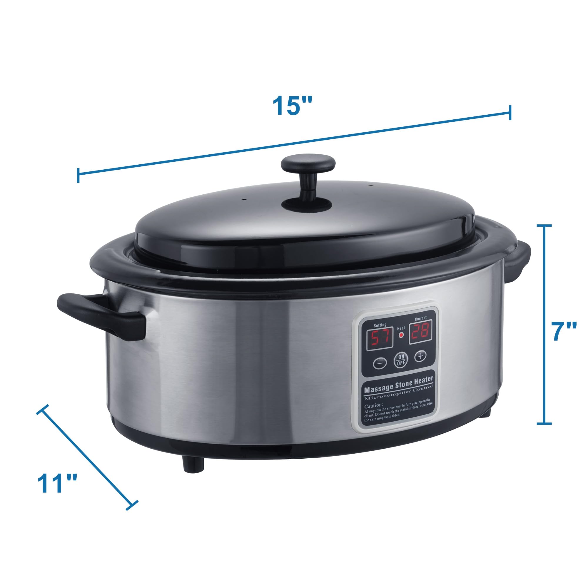 Master Massage temperature display enables quick, accurate heat management.