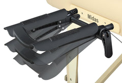 Master Massage ergonomic face cradle supports neck comfort during sessions.