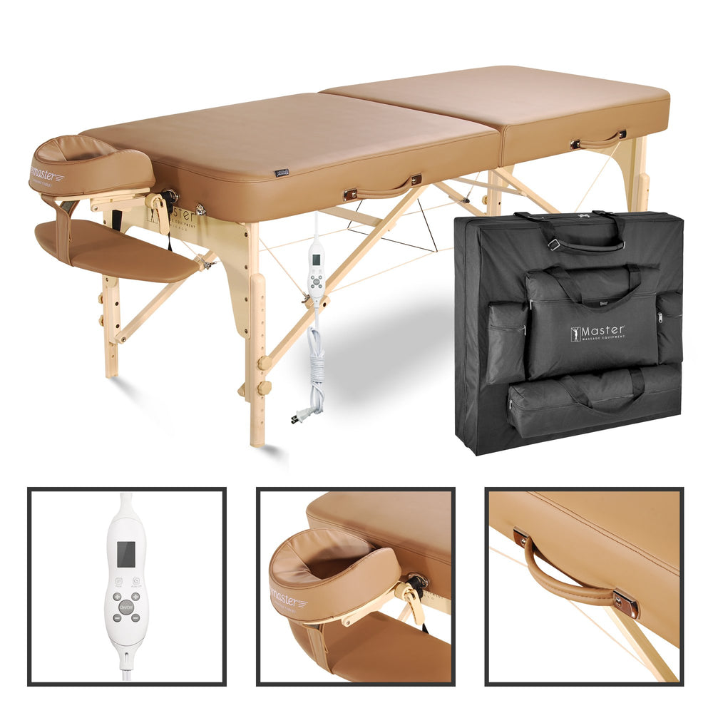 Master Massage height adjust from 24 to 34 inches for comfort.