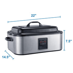 Master Massage hot stone warmer offers 105–160°F with a Celsius/Fahrenheit switch.