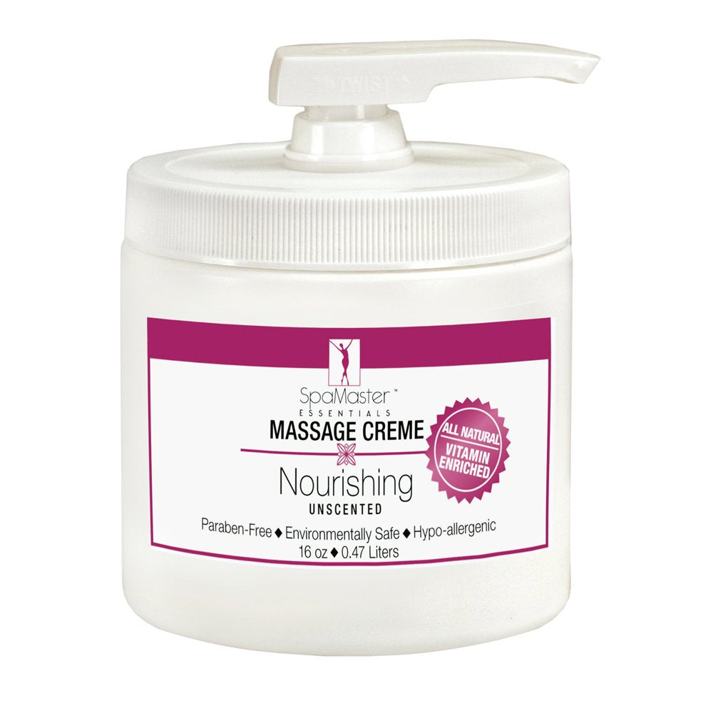 Master Massage SpaMaster 16 oz bottle showcases easy-to-use massage cream