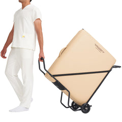 Master Massage universal cart frame and strap secure the table during transit.