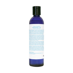 Master Massage water-soluble blend being poured highlights easy cleanup after massage sessions.
