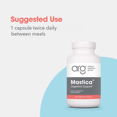 Mastica capsules packaging panel, featuring traditional botanical resin benefits.