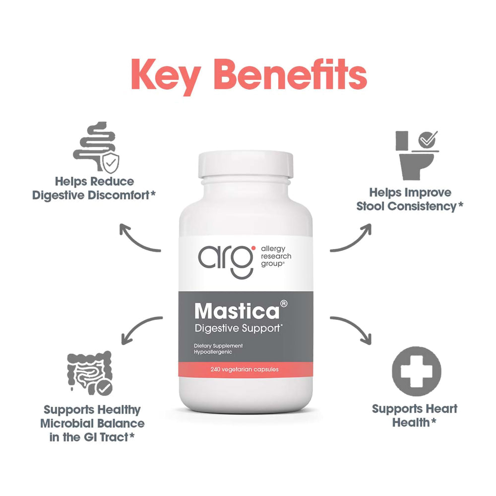 Mastica gum resin capsules with seal, ready for daily use.