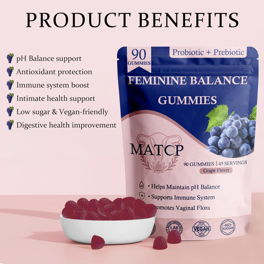 MATOP Probiotic Gummies bottle-back label shows 5 Billion CFU and sugar-free blend.