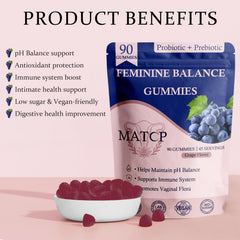 MATOP Probiotic Gummies bottle-back label shows 5 Billion CFU and sugar-free blend.