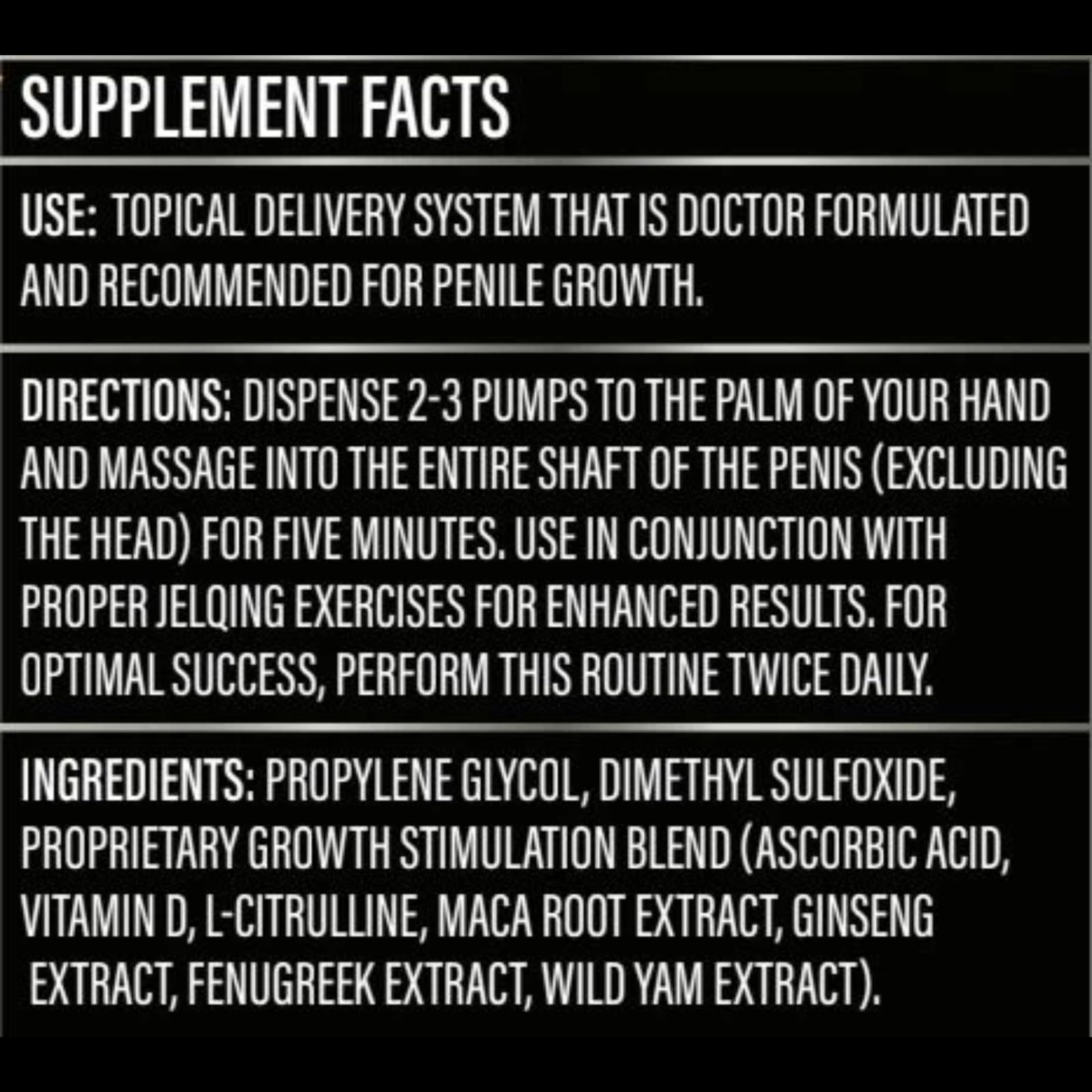Matrix Vibes enlargement topical endurance-focused application for workouts.