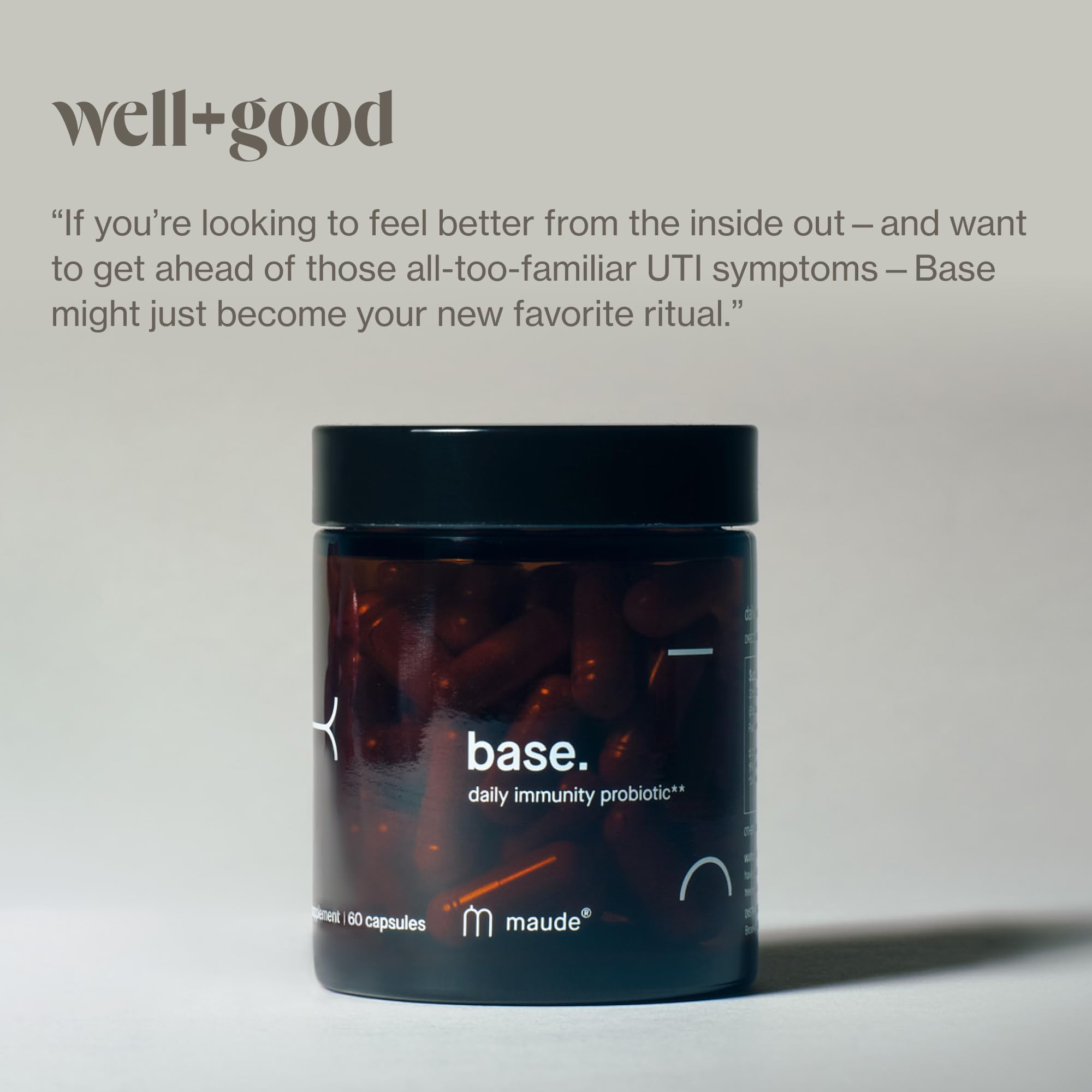 MAUDE probiotic blend visual indicating 3 Billion CFU for gut balance