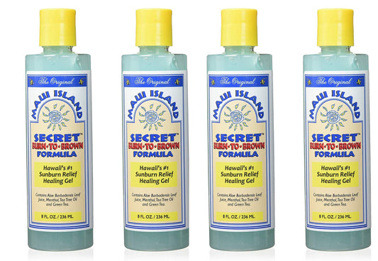Maui Island Secret Burn to Brown 8oz bottle for soothing sunburn and minor irritations
