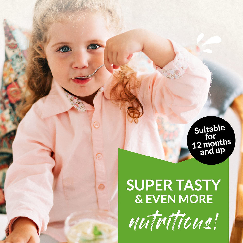 Mavella measuring spoon with powder ensures precise daily servings.