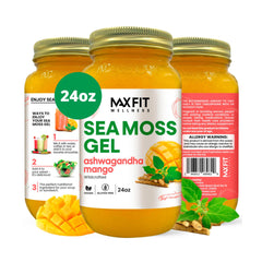 MAX FIT sea moss gel 24oz jar—neutral flavor ideal for mixing into smoothies.