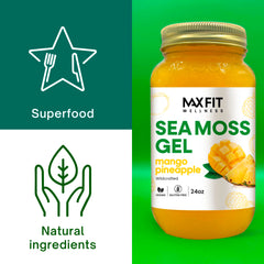 MAX FIT Sea Moss Gel flavorless, blends easily into soups, smoothies, or the jar.