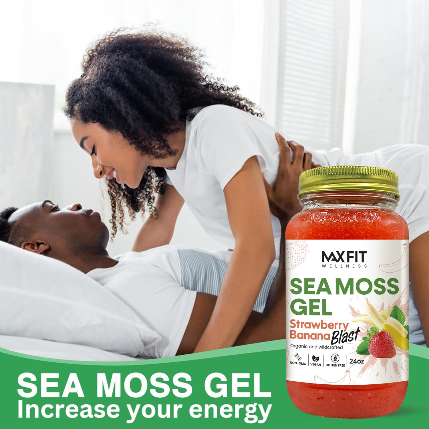 MAX FIT Sea Moss Gel stored in fridge stays fresh up to 30 days