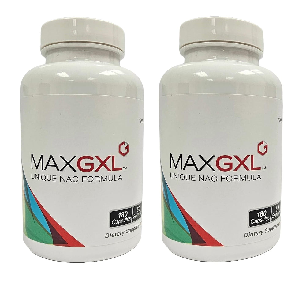Max GXL bottle with NAC formula supporting healthy aging