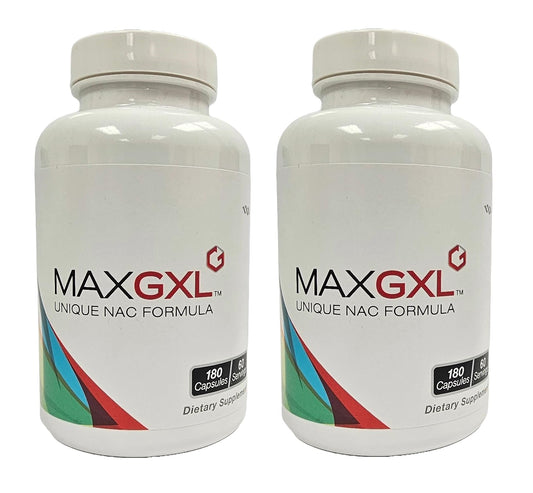 Max GXL bottle with NAC formula supporting healthy aging