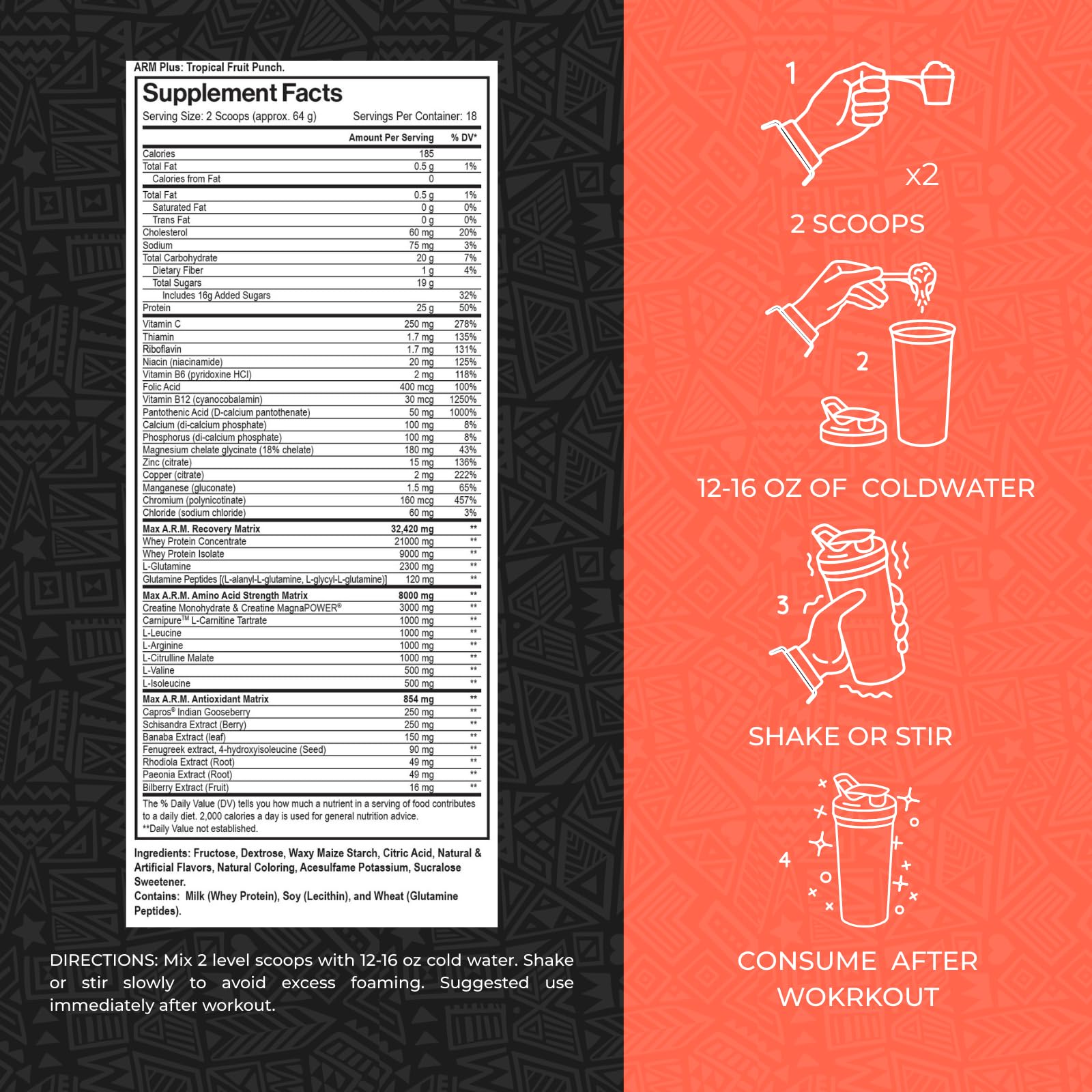 Max Muscle Arm Plus+ shake-mixer close-up for a smooth post-workout shake