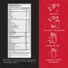 Max Muscle Arm Plus+ bottle side view highlighting protein and creatine blend.