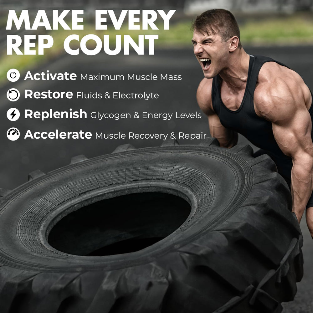 Max Muscle Arm Plus+ smoothie serving illustrates real-fruit flavor and hydration.